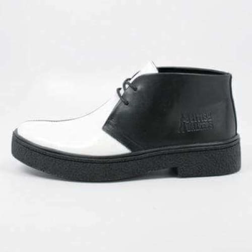 British Walkers Playboy Classic Men's Black And White Leather Chukka Boots Shoes by British Walkers – Don't Panic Shoes