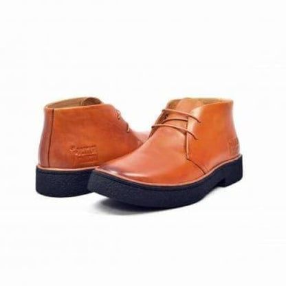 British Walkers Playboy Classic Men's Cognac Tan Leather Chukka Boots Shoes by British Walkers – Don't Panic Shoes