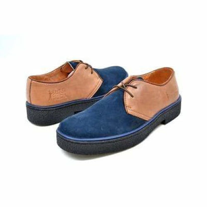 British Walkers Playboy Classic Men's Tan And Navy Leather Low Cut Oxfords Shoes by British Walkers – Don't Panic Shoes