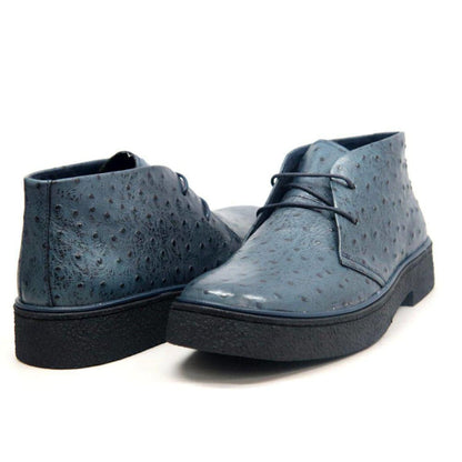 BritiSh Walkers Playboy Classic – Ostrich Leather Men’s Limited Edition Chukka Boot | Exotic Heritage Craft With Premium Luxe Detail Shoes by British Walkers – Don't Panic Shoes