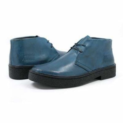 BritiSh Walkers Playboy Classic – Steel Blue Leather Men’s Chukka Boot | Sleek Heritage Craft With Modern Refined Style Shoes by British Walkers – Don't Panic Shoes