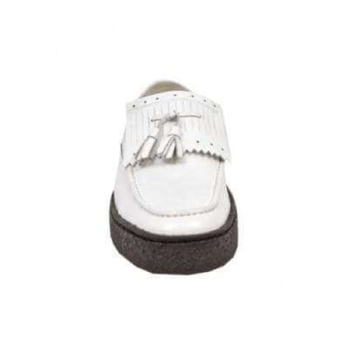 British Walkers Playboy Cruise Men's White Leather Slip On Chukka Boots Shoes by British Walkers – Don't Panic Shoes