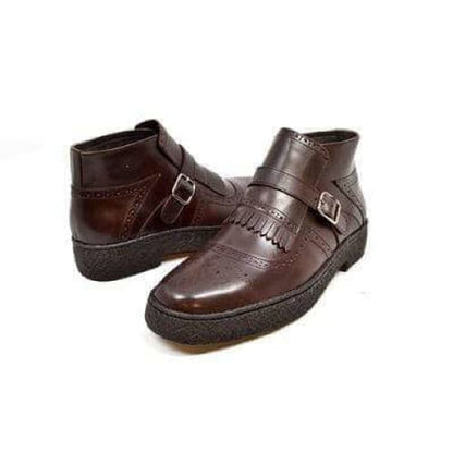 British Walkers Playboy Manhattan Wingtip Men's Brown Leather High Tops Chukka Boots Shoes by British Walkers – Don't Panic Shoes