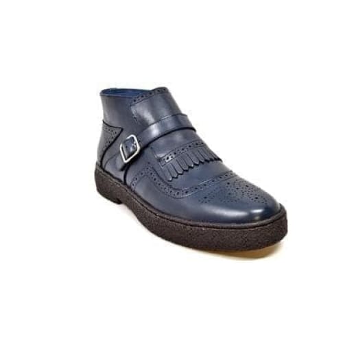 British Walkers Playboy Manhattan Wingtip Men's Navy Blue Leather Chukka Boots Shoes by British Walkers – Don't Panic Shoes
