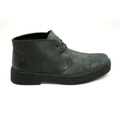 British Walkers Playboy Men's Black And Grey Leather Chukka Boots Shoes by British Walkers – Don't Panic Shoes