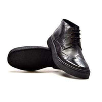 Thumbnail for British Walkers Playboy Men’s Black Leather Wingtip Tpr