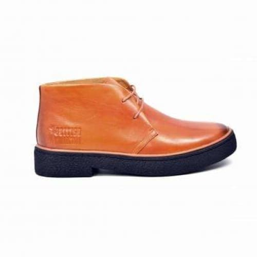 British Walkers Playboy Men’s Cognac Tan Leather Ankle Boots