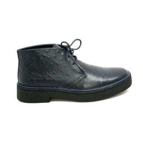 British Walkers Playboy Men's Navy Ostrich Leather Chukka Boots