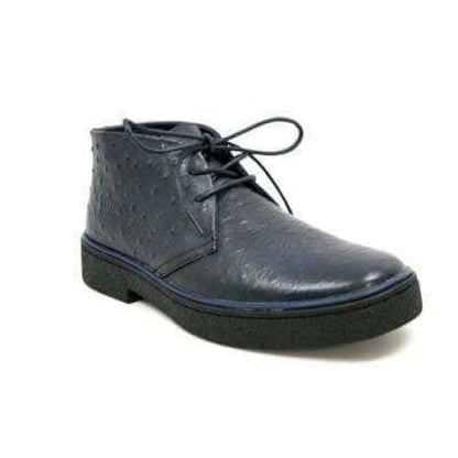 British Walkers Playboy Men's Navy Ostrich Leather Chukka Boots Shoes by British Walkers – Don't Panic Shoes