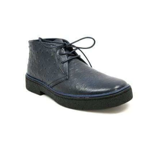 British Walkers Playboy Men's Navy Ostrich Leather Chukka Boots Shoes by British Walkers – Don't Panic Shoes