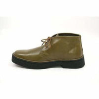 Thumbnail for British Walkers Playboy Men’s Olive Green Leather Chukka