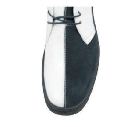 British Walkers Playboy Men's White And Navy Blue Suede Chukka Boots Shoes by British Walkers – Don't Panic Shoes