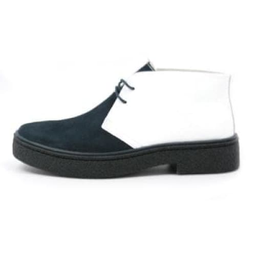 British Walkers Playboy Men’s White And Navy Blue Suede