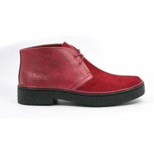 British Walkers Playboy Men's Wine Red Leather And Suede Split Toe Chukka Boots Shoes by British Walkers – Don't Panic Shoes