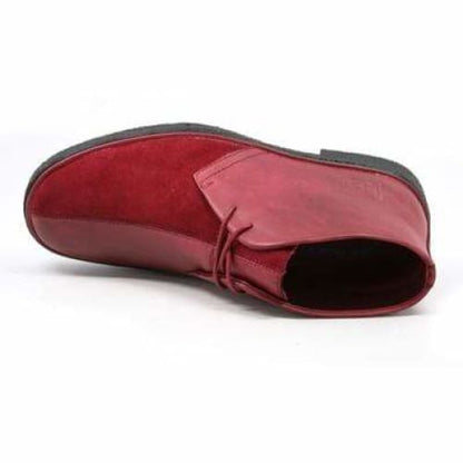 British Walkers Playboy Men's Wine Red Leather And Suede Split Toe Chukka Boots Shoes by British Walkers – Don't Panic Shoes