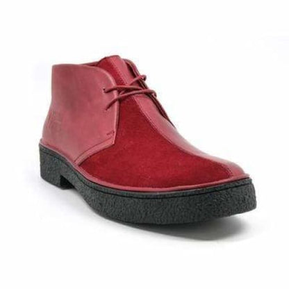 British Walkers Playboy Men's Wine Red Leather And Suede Split Toe Chukka Boots Shoes by British Walkers – Don't Panic Shoes