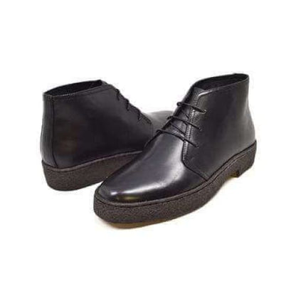 BritiSh Walkers Playboy Original – Black Leather Men’s High - Top Chukka Boot | Premium Heritage Craft With Sleek Modern Style Shoes by British Walkers – Don't Panic Shoes