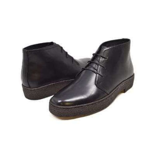 BritiSh Walkers Playboy Original – Black Leather Men’s High - Top Chukka Boot | Premium Heritage Craft With Sleek Modern Style Shoes by British Walkers – Don't Panic Shoes