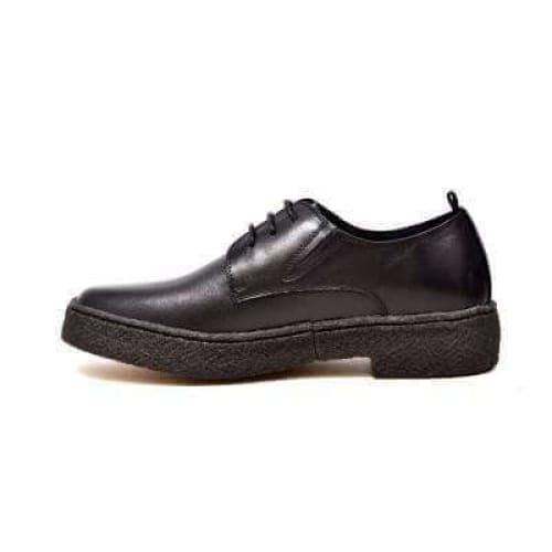 BritiSh Walkers Playboy Original – Black Leather Men’s Low - Top Crepe Oxford | Heritage Craft With Sleek Modern Detail Shoes by British Walkers – Don't Panic Shoes