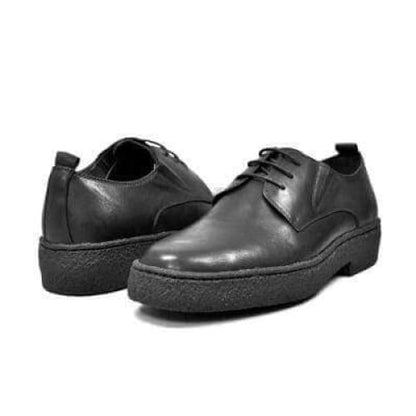 BritiSh Walkers Playboy Original – Black Leather Men’s Low - Top Crepe Oxford | Heritage Craft With Sleek Modern Detail Shoes by British Walkers – Don't Panic Shoes