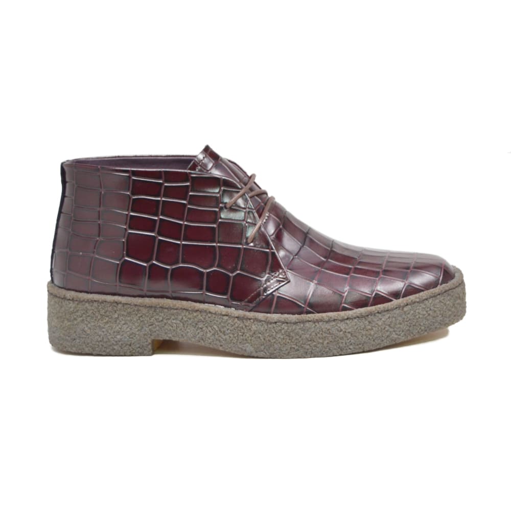 BritiSh Walkers Playboy Original Croc Men’s Limited Edition Crocodile Leather Chukka Boots – HAndcrafted Icon Of Exotic Luxury and Timeless British Style Shoes by British Walkers – Don't Panic Shoes