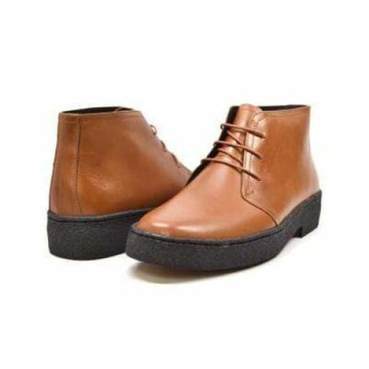 British Walkers Playboy Original High Top Men's Cognac Leather Chukka Boots Shoes by British Walkers – Don't Panic Shoes