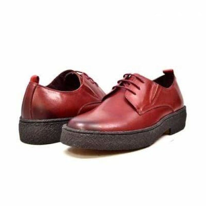 British Walkers Playboy Original Low Top Men's Burgundy Leather Crepe Sole Oxfords Shoes by British Walkers – Don't Panic Shoes
