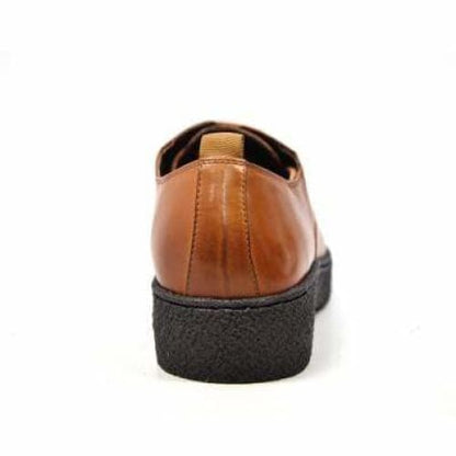 British Walkers Playboy Original Low Top Men's Cognac Leather Crepe Sole Oxfords Shoes by British Walkers – Don't Panic Shoes