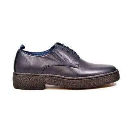 BritiSh Walkers Playboy Original – Navy Leather Men’s Low - Top Oxford | Crepe - Sole Heritage Craft With Modern Clean Style Shoes by British Walkers – Don't Panic Shoes