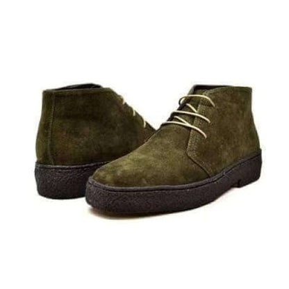 BritiSh Walkers Playboy Original – Olive Suede Men’s Chukka Boot | Soft - Tone Heritage Craft With Modern Refined Style Shoes by British Walkers – Don't Panic Shoes