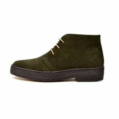 BritiSh Walkers Playboy Original – Olive Suede Men’s Chukka Boot | Soft - Tone Heritage Craft With Modern Refined Style Shoes by British Walkers – Don't Panic Shoes