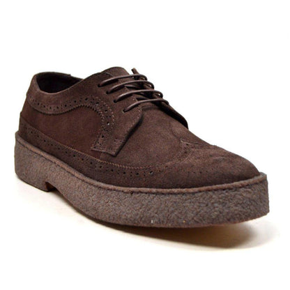 BritiSh Walkers Playboy Original – Suede Men’s Low - Top Wingtip Oxford | Crepe - Sole Heritage Craft With Vintage ’80s Swagger Shoes by British Walkers – Don't Panic Shoes