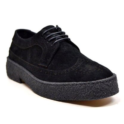 BritiSh Walkers Playboy Original – Suede Men’s Low - Top Wingtip Oxford | Crepe - Sole Heritage Craft With Vintage ’80s Swagger Shoes by British Walkers – Don't Panic Shoes