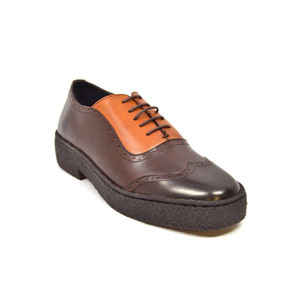 British Walkers Playboy Original Wingtips Men's Brown And Rust Leather Low Cut Oxfords Shoes by British Walkers – Don't Panic Shoes