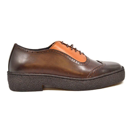 British Walkers Playboy Original Wingtips Men's Brown And Rust Leather Low Cut Oxfords Shoes by British Walkers – Don't Panic Shoes