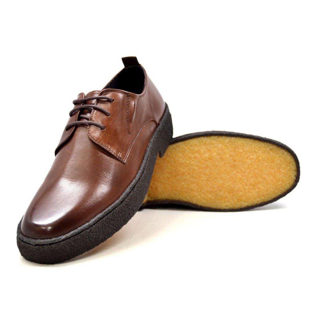 BritiSh Walkers Playboy Originals – Leather Men’s Low - Top Crepe Oxford | Heritage Comfort Craft With Clean Modern Style Shoes by British Walkers – Don't Panic Shoes