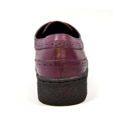 British Walkers Playboy Originals Wingtips Men's Albergine Leather Low Cut Oxfords Shoes by British Walkers – Don't Panic Shoes