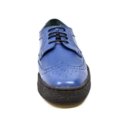 British Walkers Playboy Originals Wingtips Men's Cobalt Blue Leather Low Cut Oxfords Shoes by British Walkers – Don't Panic Shoes