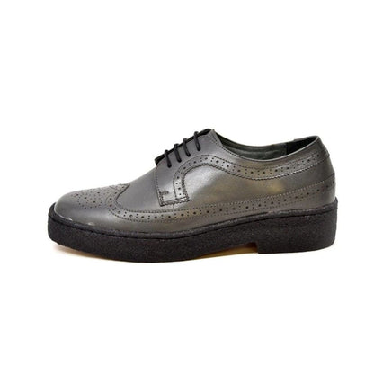 British Walkers Playboy Originals Wingtips Men's Dark Gray Leather Low Cut Oxfords Shoes by British Walkers – Don't Panic Shoes