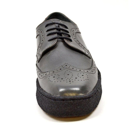 British Walkers Playboy Originals Wingtips Men's Dark Gray Leather Low Cut Oxfords Shoes by British Walkers – Don't Panic Shoes