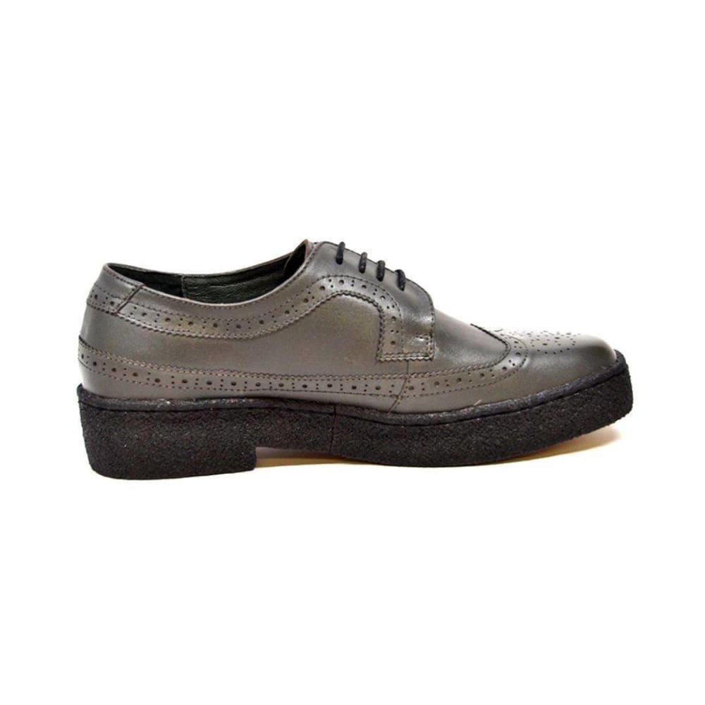 British Walkers Playboy Originals Wingtips Men's Dark Gray Leather Low Cut Oxfords Shoes by British Walkers – Don't Panic Shoes