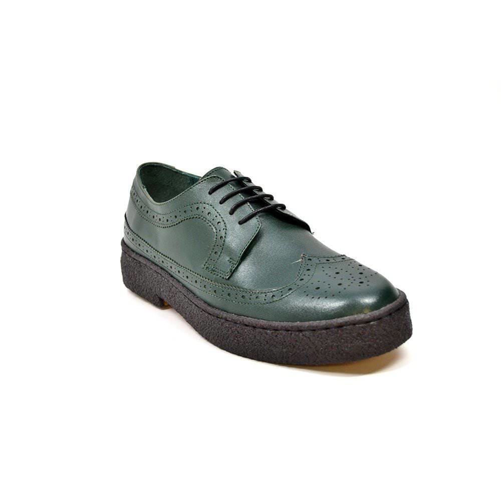 British Walkers Playboy Originals Wingtips Men's Hunter Green Leather Low Cut Oxfords Shoes by British Walkers – Don't Panic Shoes