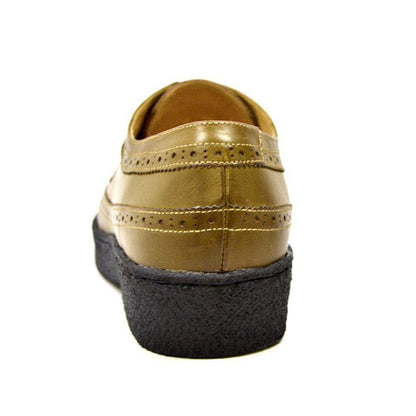 British Walkers Playboy Originals Wingtips Men's Olive Leather Low Cut Oxfords Shoes by British Walkers – Don't Panic Shoes