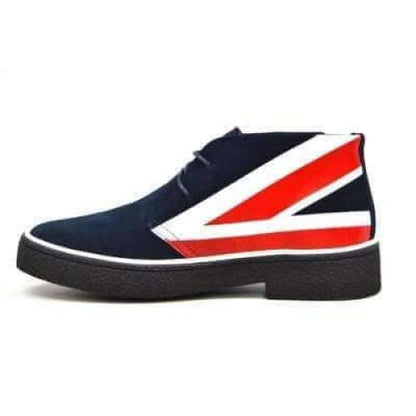 British Walkers Playboy Union Jack Men's Red White And Blue Suede Chukka Boots Shoes by British Walkers – Don't Panic Shoes