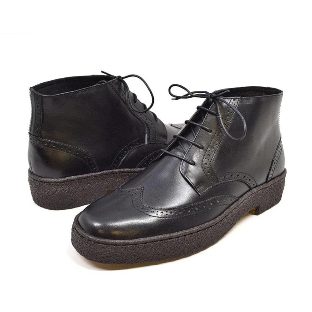 British Walkers Playboy Wingtip High Tops Men's Limited Edition Leather Chukka Boots Shoes by British Walkers – Don't Panic Shoes