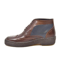 Thumbnail for British Walkers Playboy Wingtip Men’s Brown And Navy Leather