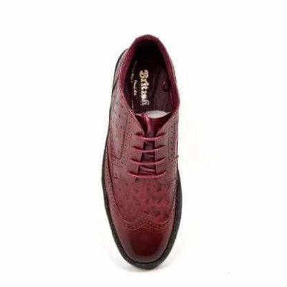 British Walkers Playboy Wingtip Men's Burgundy Ostrich Leather High Tops Boots Chukka Boots Shoes by British Walkers – Don't Panic Shoes