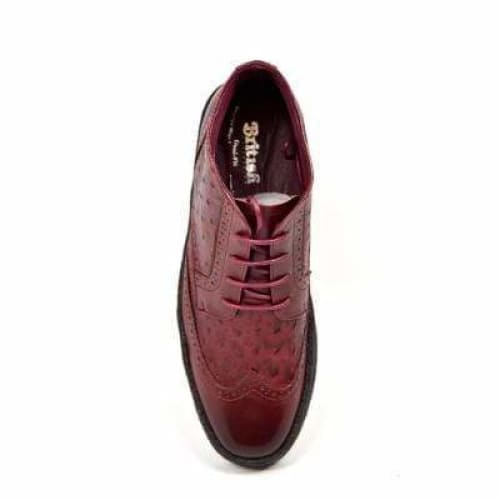 British Walkers Playboy Wingtip Men's Burgundy Ostrich Leather High Tops Boots Chukka Boots Shoes by British Walkers – Don't Panic Shoes
