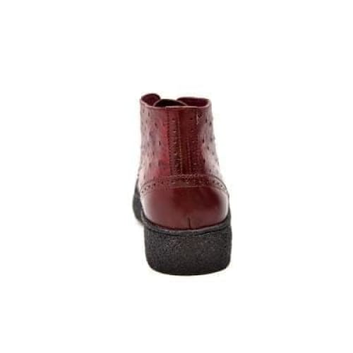 British Walkers Playboy Wingtip Men's Burgundy Ostrich Leather High Tops Boots Chukka Boots Shoes by British Walkers – Don't Panic Shoes