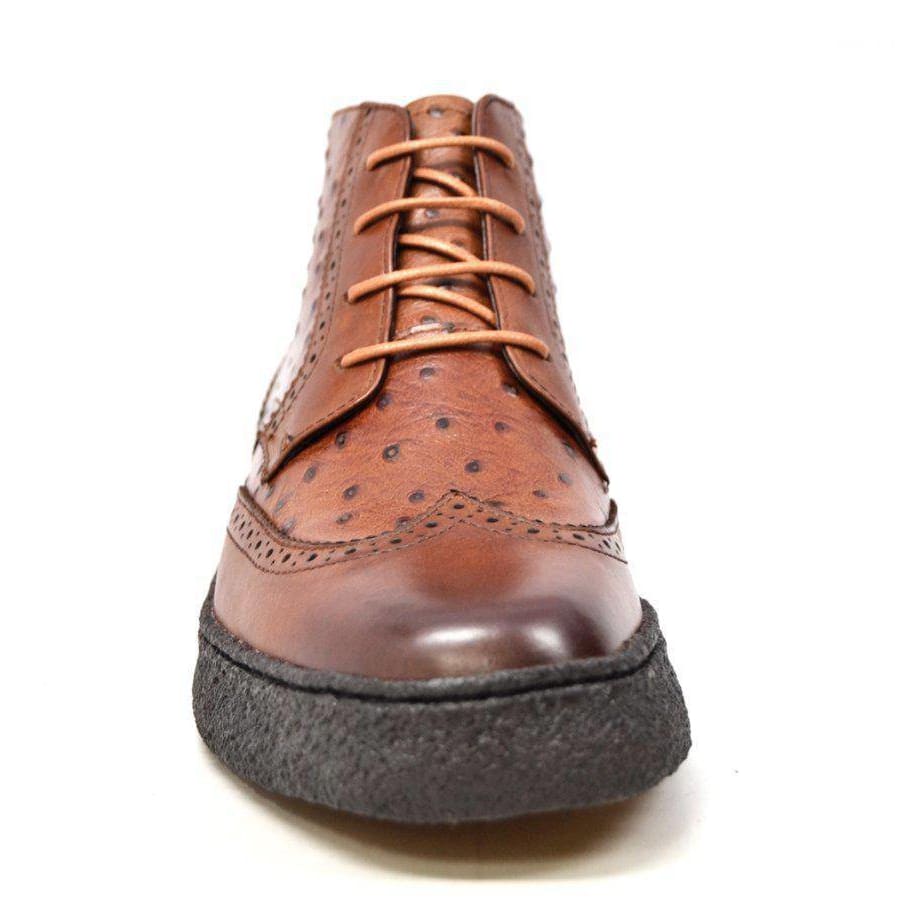 British Walkers Playboy Wingtip Men's Ostrich Leather Boots